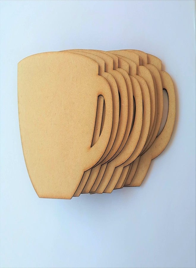 MDF INDIA Tea Cup Cutout DIY MDF SET OF 10 PCS - Image 4